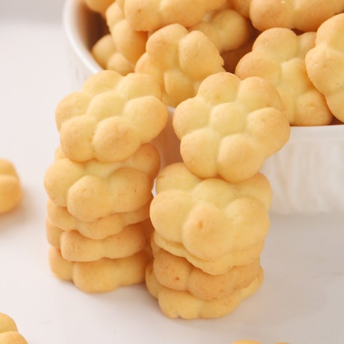 Halal certified Flower shape biscuits with OEM flavor and sevice
