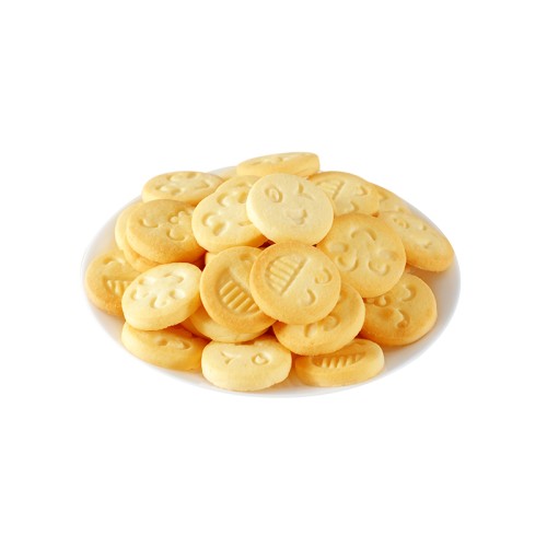 Smile shape Round cookies which rich milk flavor and delicious
