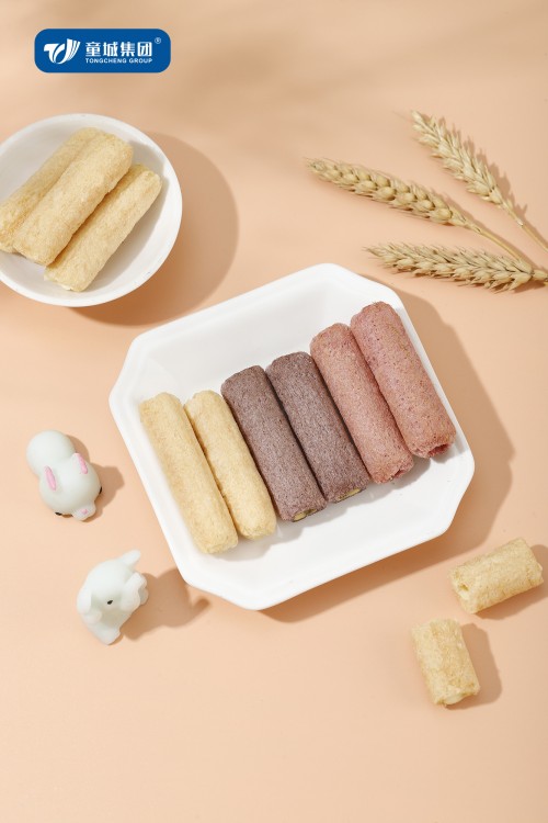 Different Flavors Baby Biscuit Grain Crisp Roll With filling snack for Children .