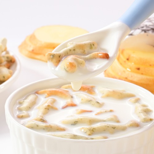 Non-fried Fish shape Crispy with sea sedge & cod with High quality material