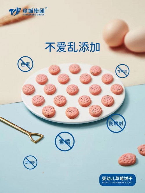 2022Hot selling Baby Health Snack Baby Infant Standard Strawberry 6+Months Biscuit for Children
