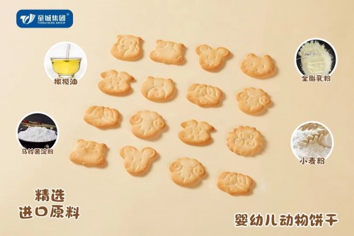 2023 New Products Baby snack Semi-hard Biscuit with different shape for 6+ Months
