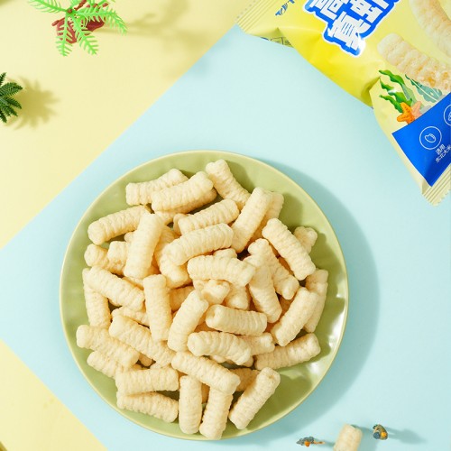 OEM Certified  Non-Fried Shrimp Rice String Puffs Salty Flavor Grain Snacks