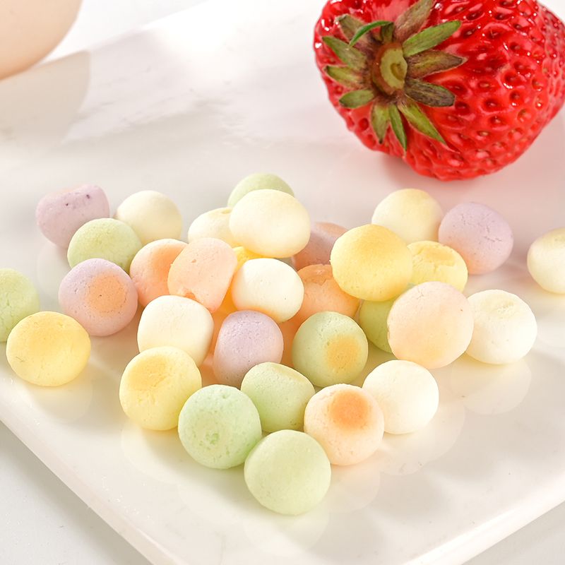 Halal certified Fruit & Vegetable Mixed flavor Ball Biscuits for Baby