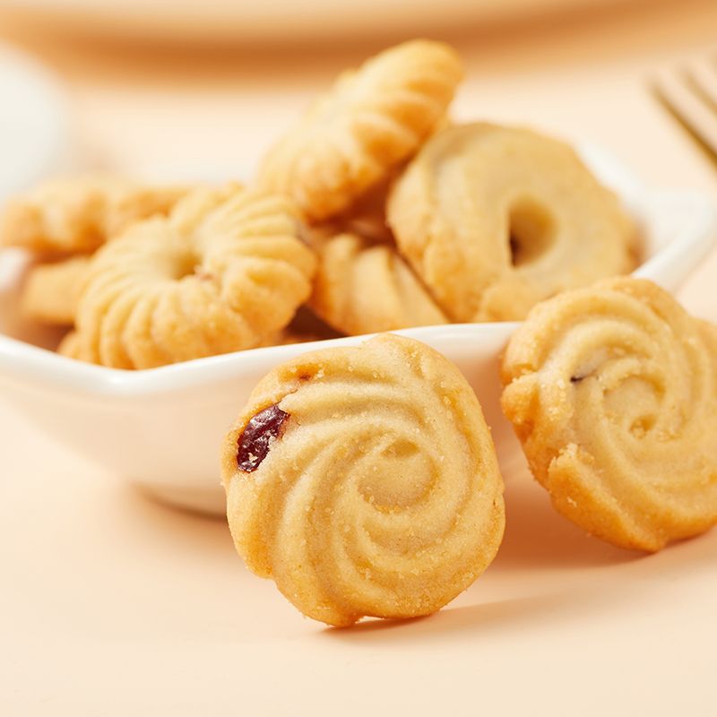 Hot selling snack, cranberry cookies with crispy and delicious